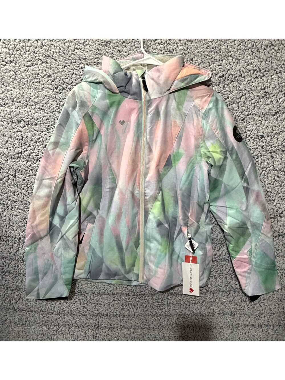 Obermeyer Rylee Print Jacket Womens XL Prism Ski Snowboard Hooded NWT